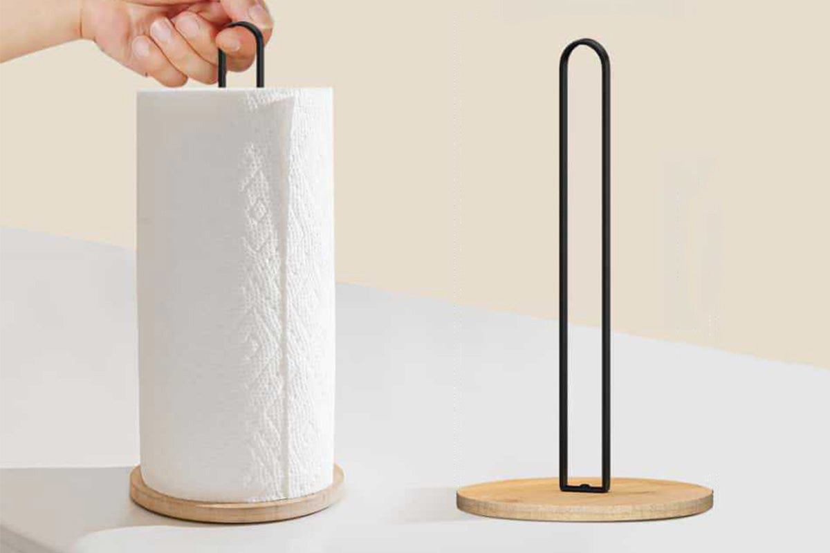 Paper Towel Holder Freestanding for Kitchen Countertop with Non Slip Base