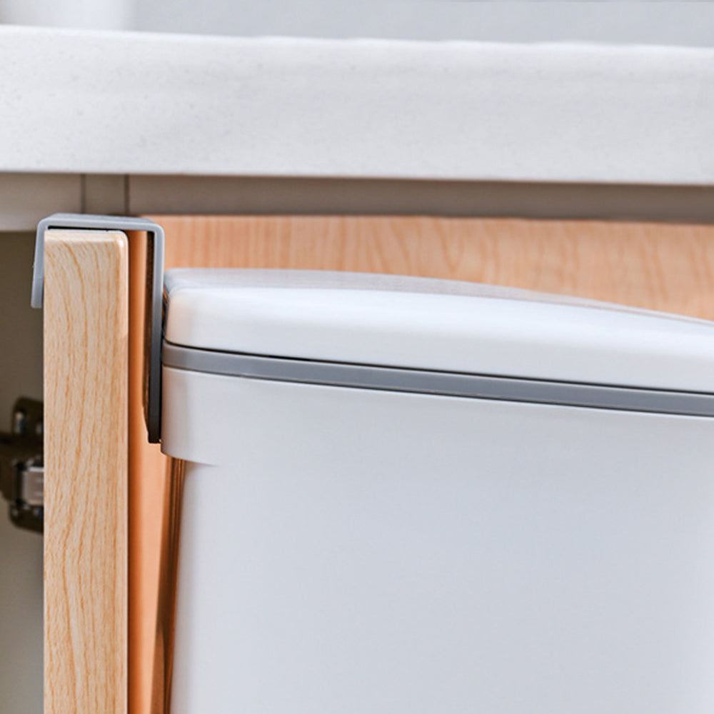 9L Kitchen Wall-Mounted Trash Can with Sliding Lid Seamless Sticker