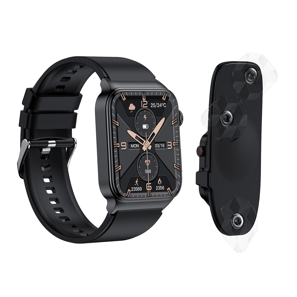 Multifunctional Waterproof Smart Watch with ECG  PGG Stand with Belt and Chest Sticker