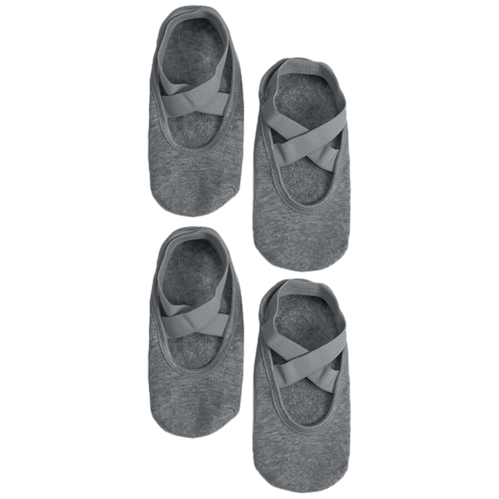 2 Pairs Cotton Non-Slip Pilates Yoga Socks For Women