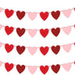 Felt Heart Garland Banner Decoration for Valentine's Weddings & Parties
