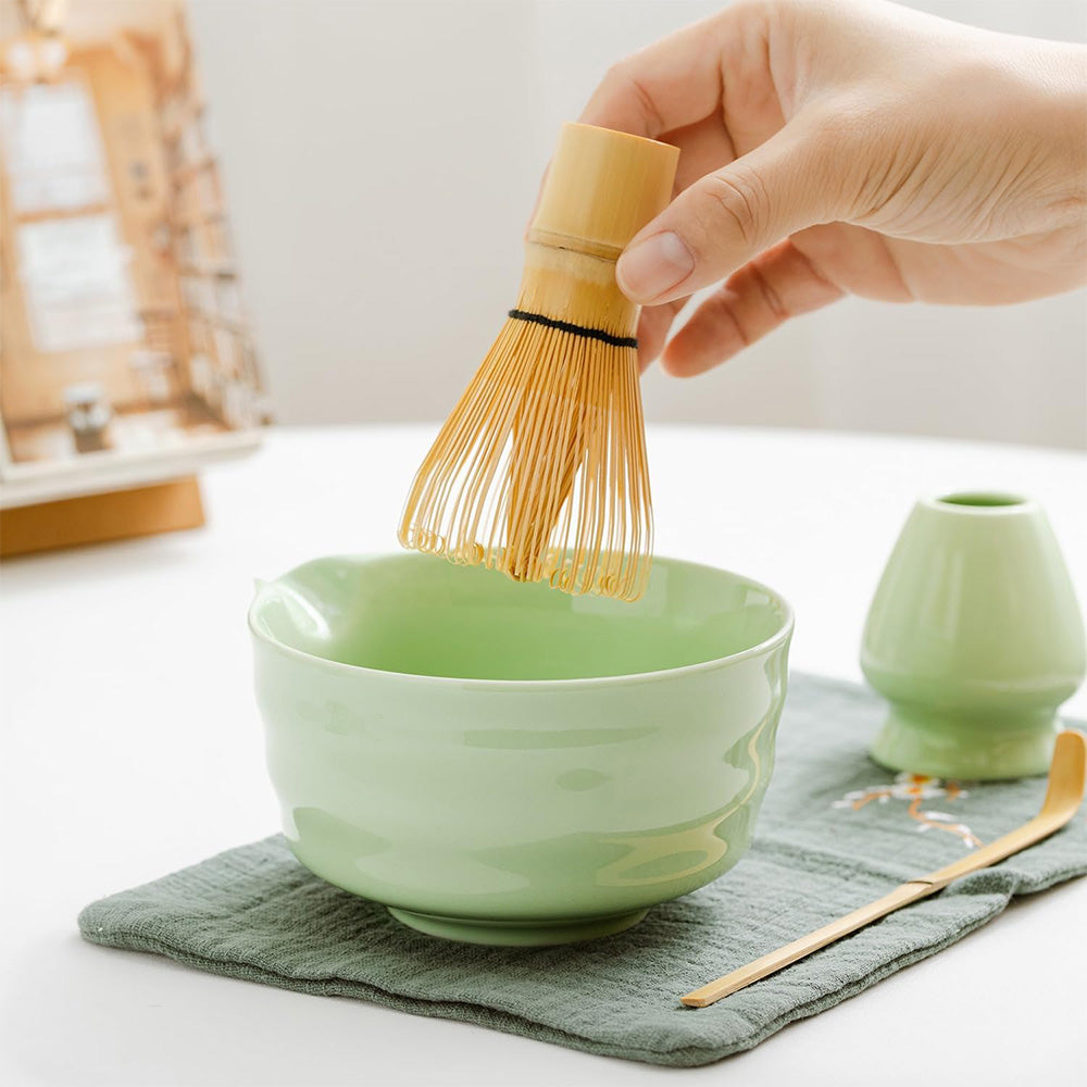 Matcha Whisk Set 5PCS Ceramic Matcha Kit Matcha Bowl With Spout Matcha