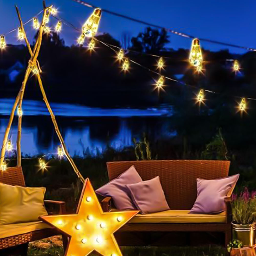 8m Solar Light LED Festoon String Light Outdoor Garden LED String Light Party Patio Lamp