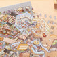 20 Sets DIY House Sticker Kit 3D Miniature Scene Stickers Cute Cartoon Scenes