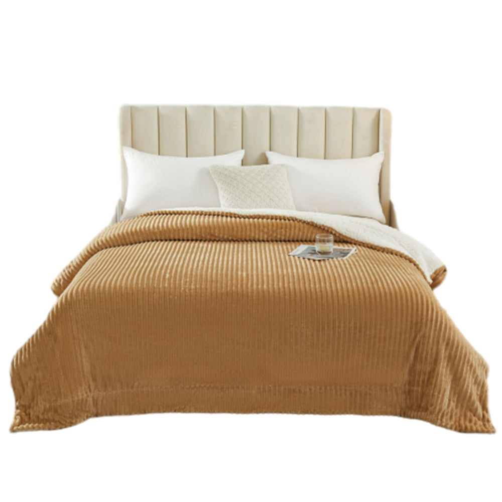 Reversible Faux Plush Blanket