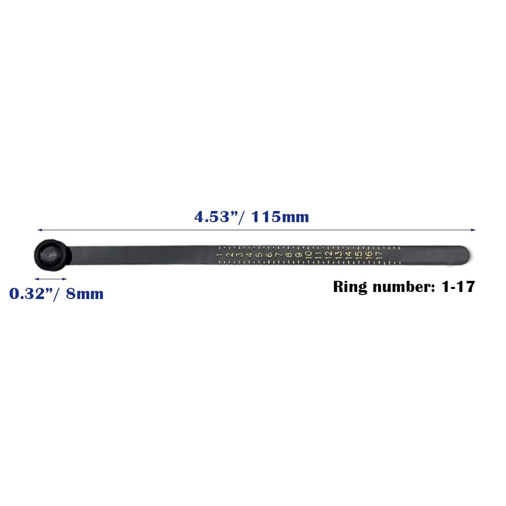 4Pcs Ring and Bracelet Sizer Measuring Tool with Magnifying Function
