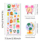 24 Sheets Cute Stickers for DIY School Supplies Luggage Bike