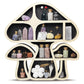 Wooden Shelf Halloween Crystal Display Shelf Decor-Mushroom