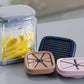 Vegetable Chopper with 4 Interchangeable Blades Press-Type Food Cutter with Container for Dicing