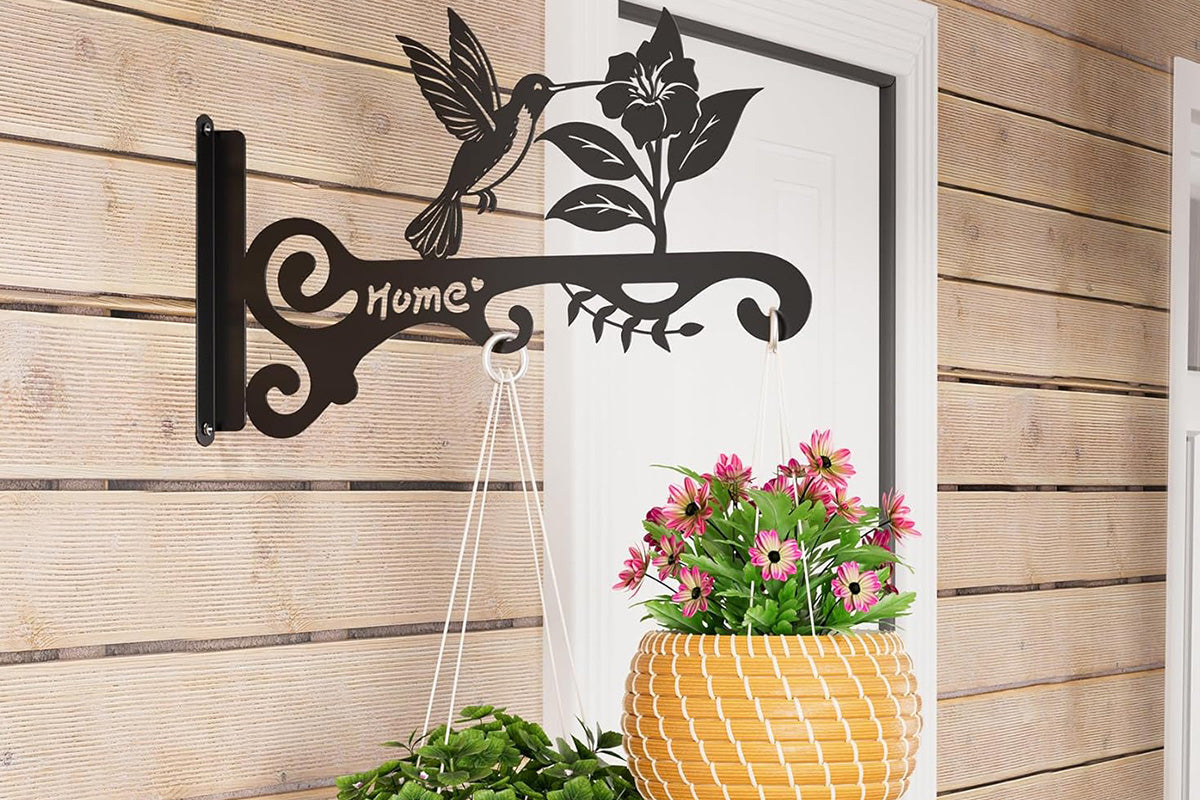Decorative Wall Hook Heavy Duty Metal Hanger for Plants Bird Feeders Wind Chimes