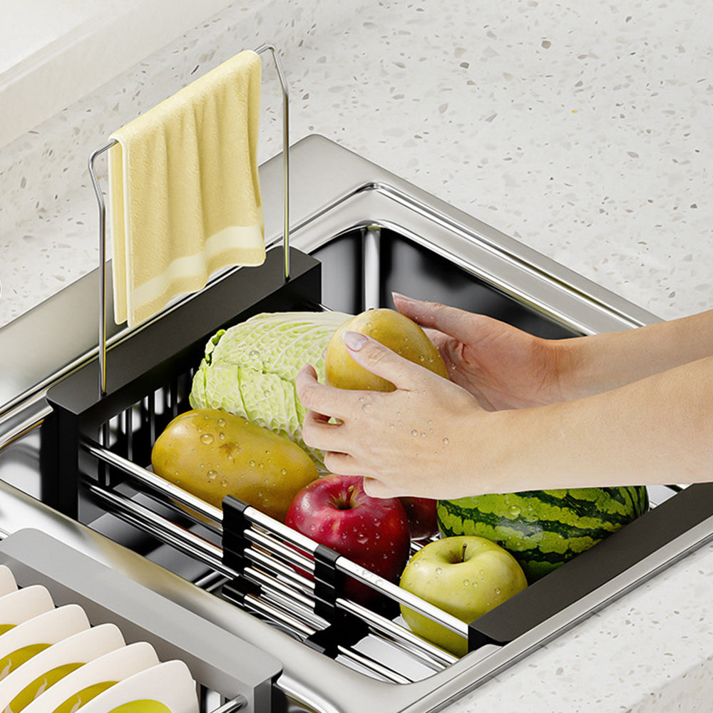 Extendable Stainless Steel Sink Dish Drying Rack