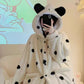 Plush Hooded Onesie Pajamas for Women with Pockets