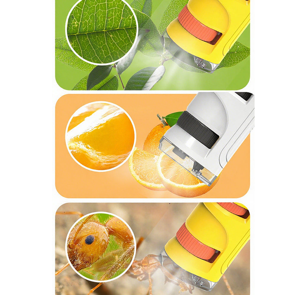Handheld Pocket Microscope Science Toys 60X-180X Portable Microscope