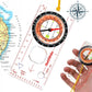 Professional Map Scale Compass Multifunctional Map Ruler Outdoor Navigation