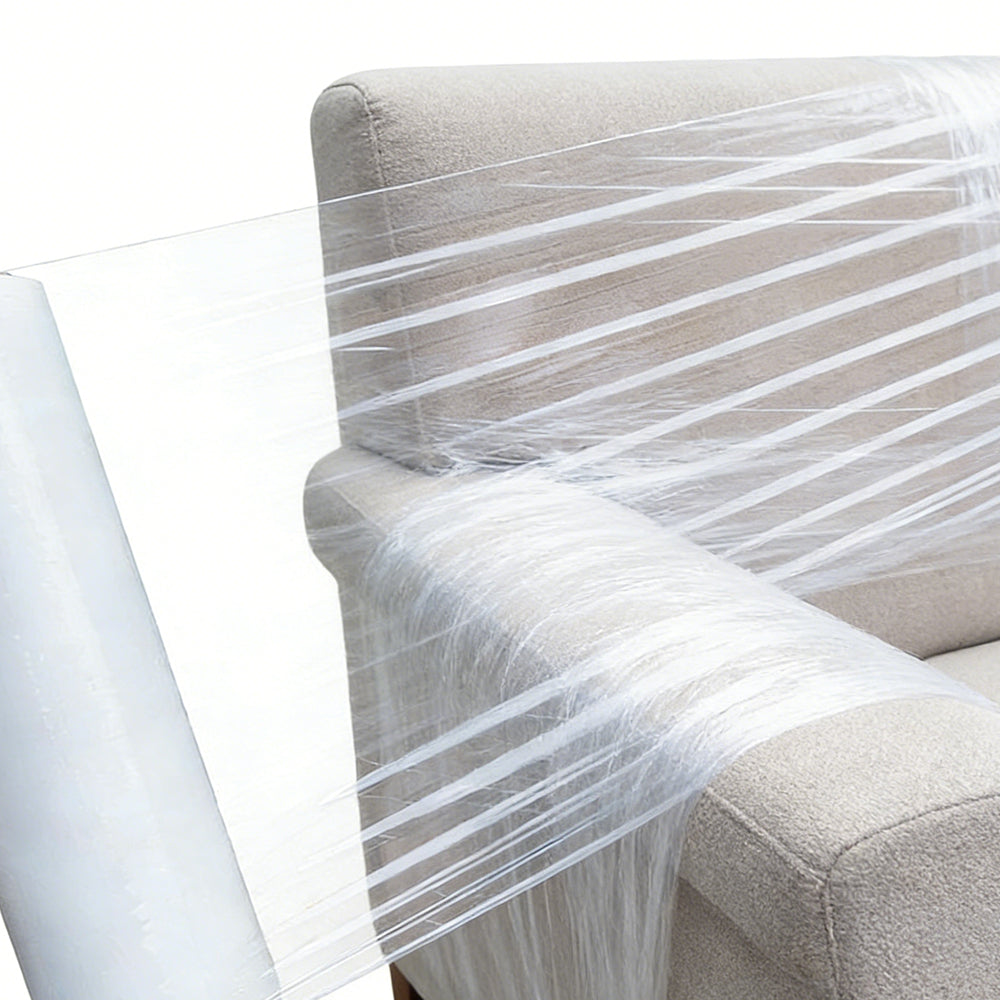 2XClear Stretch Stretch Film Wrap 50cm x 400m Packing Cling Furniture Pallet