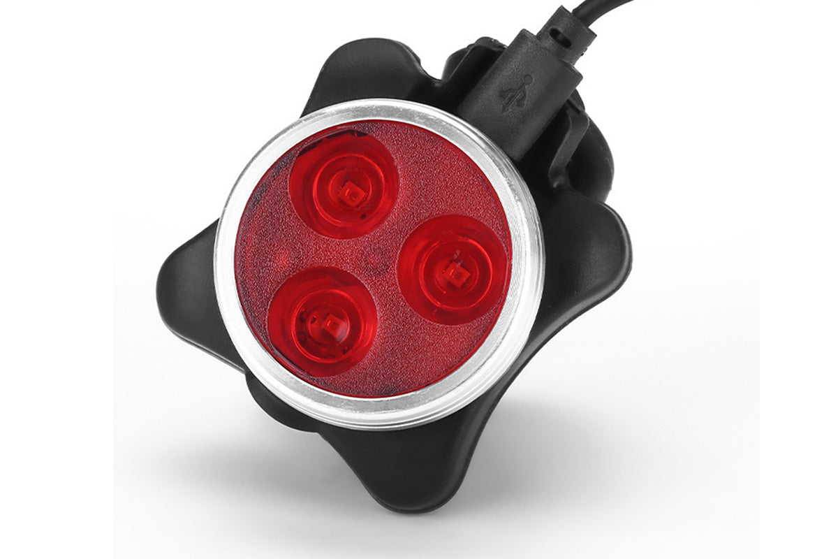 2Pcs USB Rechargeable Bike Lights Front and Rear LED Set