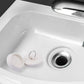4 Universal Plastic Sink Stoppers with Metal Pull Rings for Basins and Bathtubs