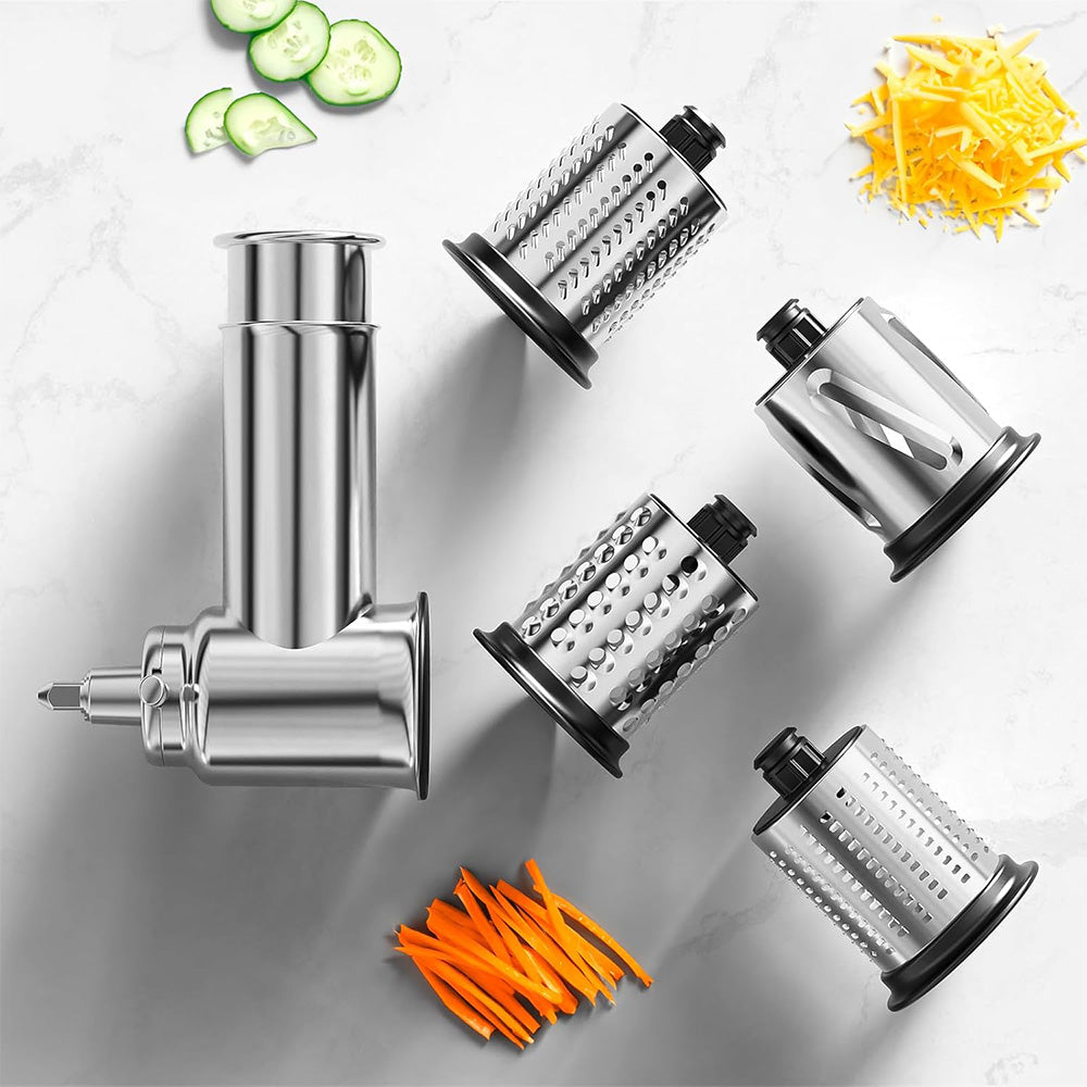 Compatible Slicer Shredder and Juicer Attachments Set for KitchenAid Stand Mixers