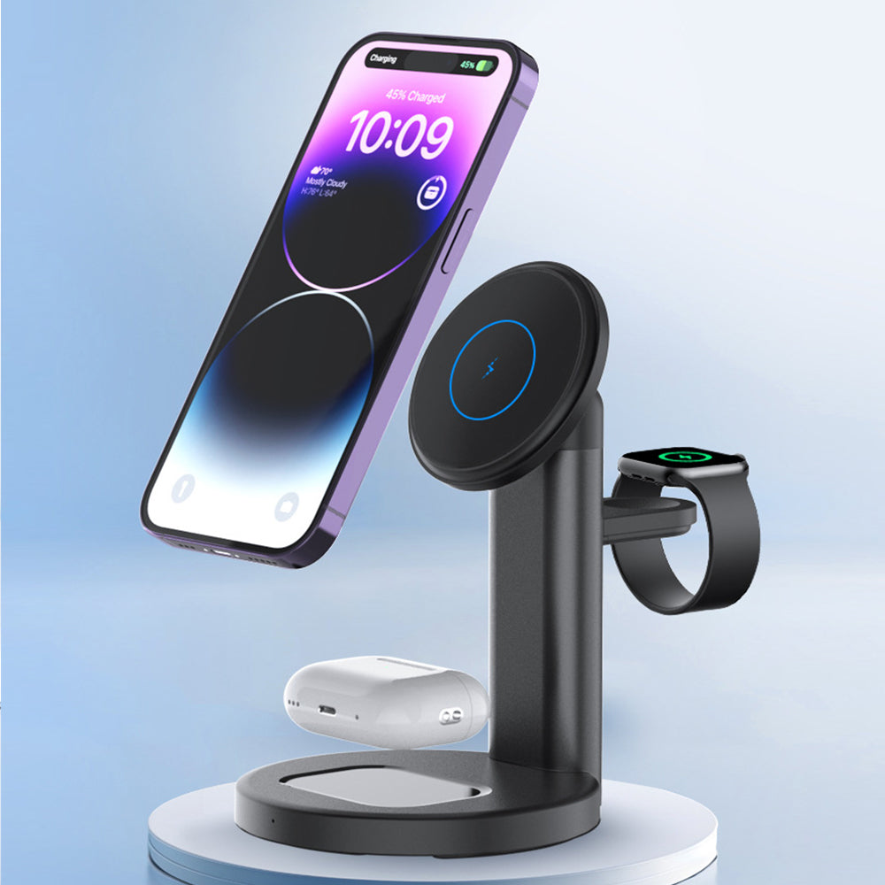 3-in-1 Magnetic Wireless MagSecurity Charging Station