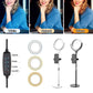 Desk Ring Light with Stand and Phone iPad Holder