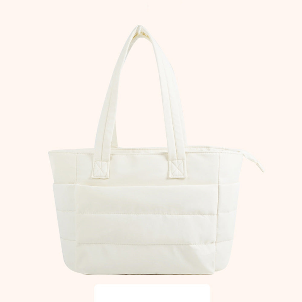 Puffer Tote Bag Quilted Puffy Handbag Lightweight Satchel Bag
