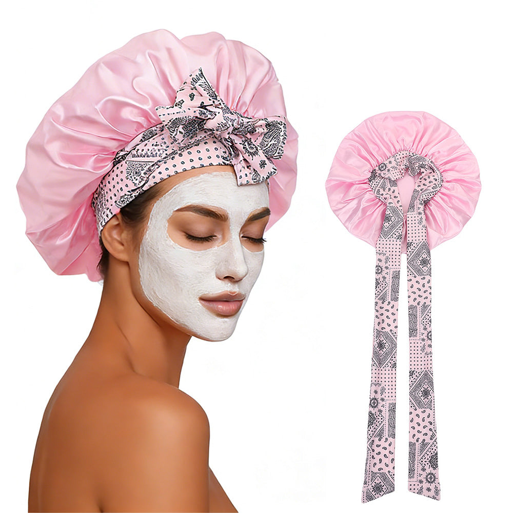 Satin Bonnet for Sleeping Double Layer Sleep Hair Bonnets Caps for Curly Braid Hair