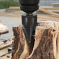 32mm Cone Firewood Log Splitter with 3Pcs Screw Drill Bits Hex Square Round
