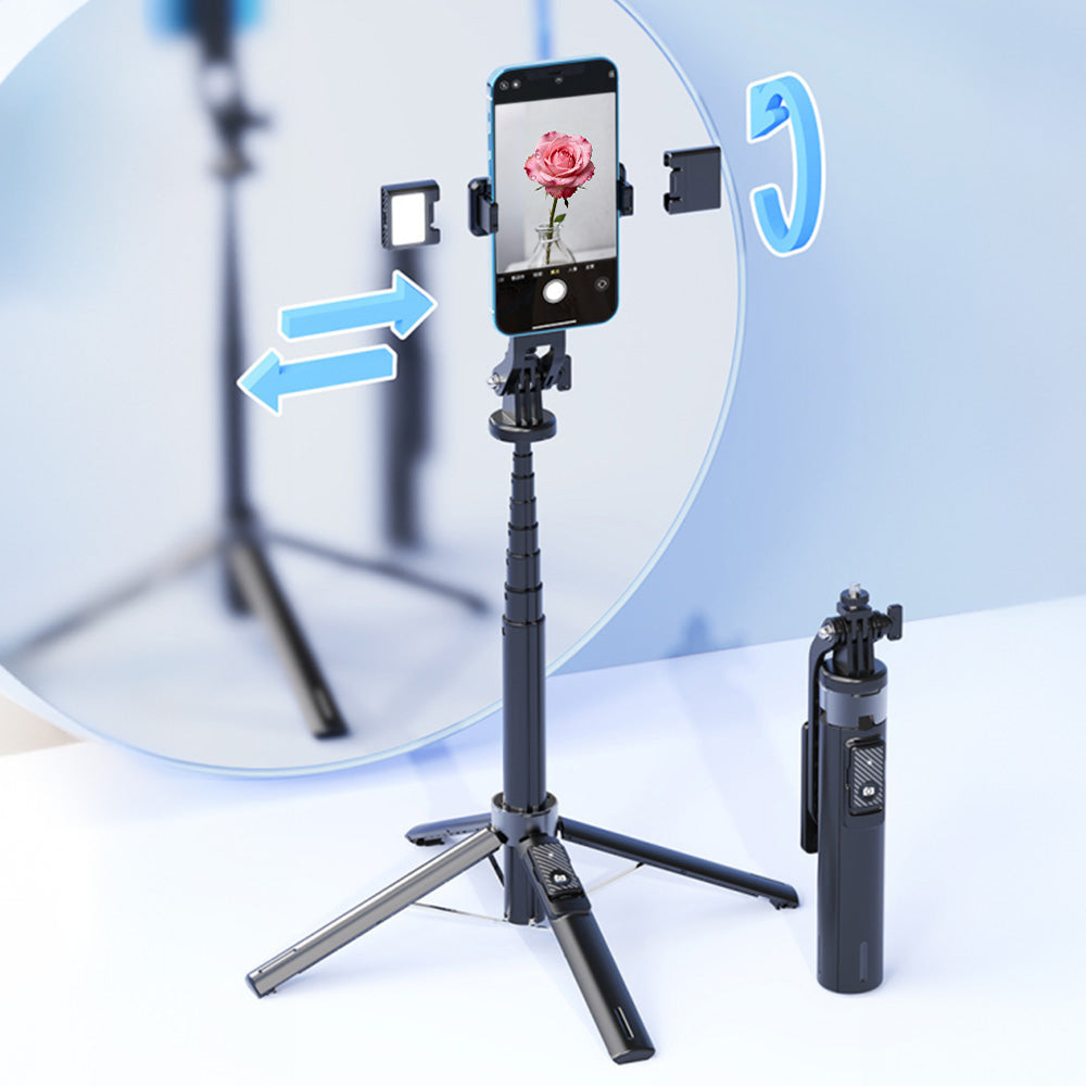 Selfie Stick Tripod with Wireless Remote for Phone Dual Fill Light Bluetooth