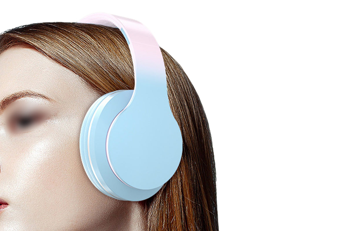 Foldable Wireless Headphones Over Ear Bluetooth Headset with Mic