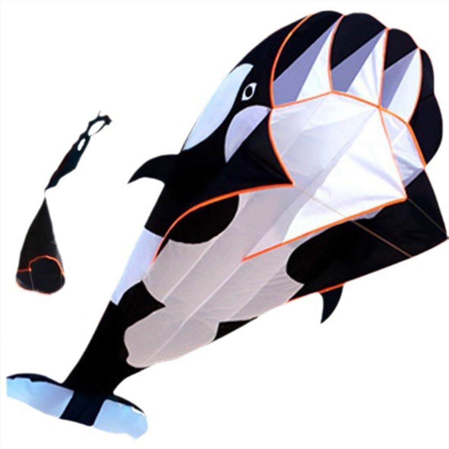 3D Soft Killer Whale Frameless Flying Kite Outdoor Sports Toy