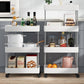 Slim Rolling Storage Cart Bathroom Shelves Organizer for Kitchen Laundry