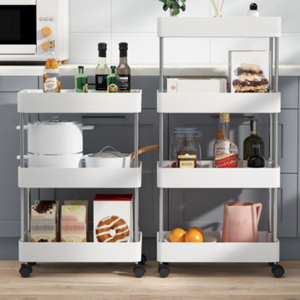 Slim Rolling Storage Cart Bathroom Shelves Organizer for Kitchen Laundry