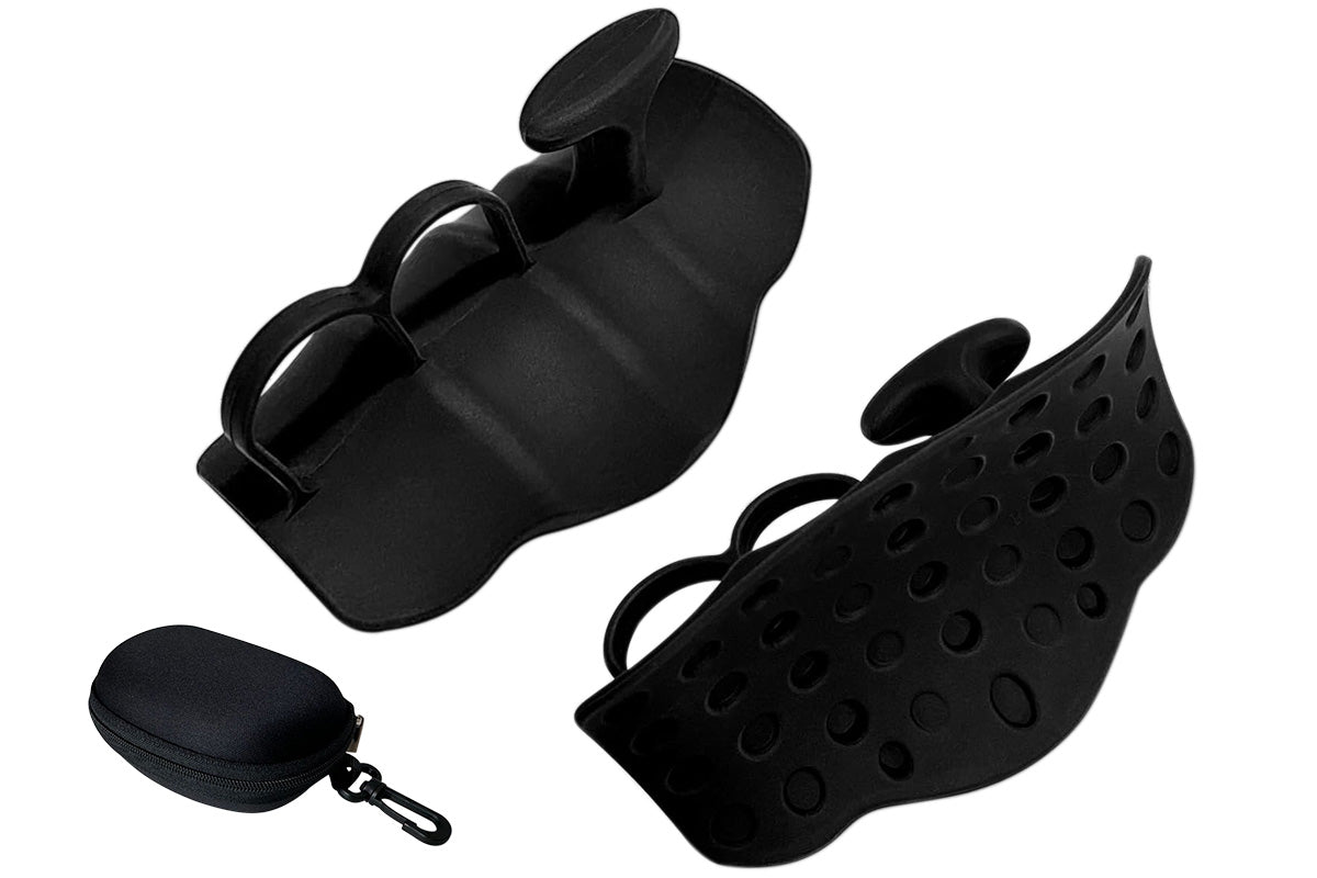 Anti-Slip Workout Grips Ergonomic Silicone Hand Guard Grips for Palm Protection-Black