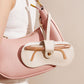 PU Leather Glasses Bag with Fleece Lining and Detachable Lanyard
