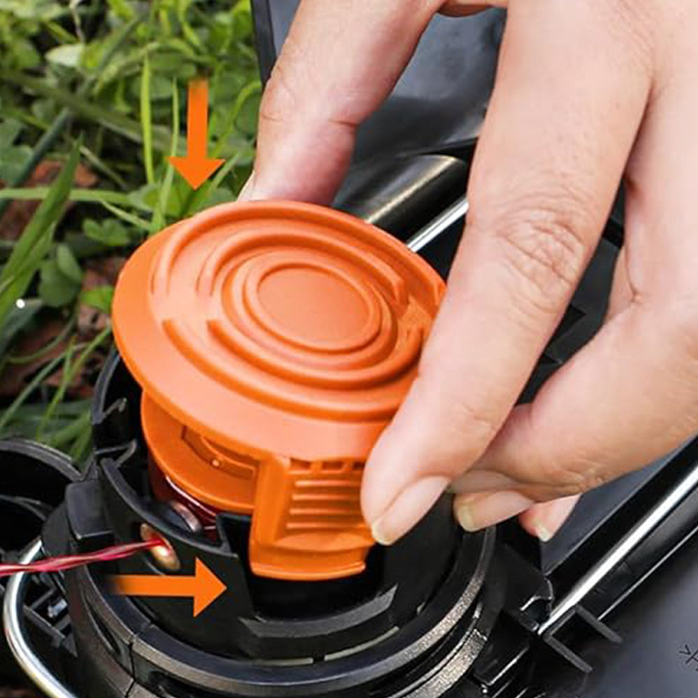 12 Pack Replacement Grass Trimmer Spool Line with 2 Caps for Worx Weed Eater