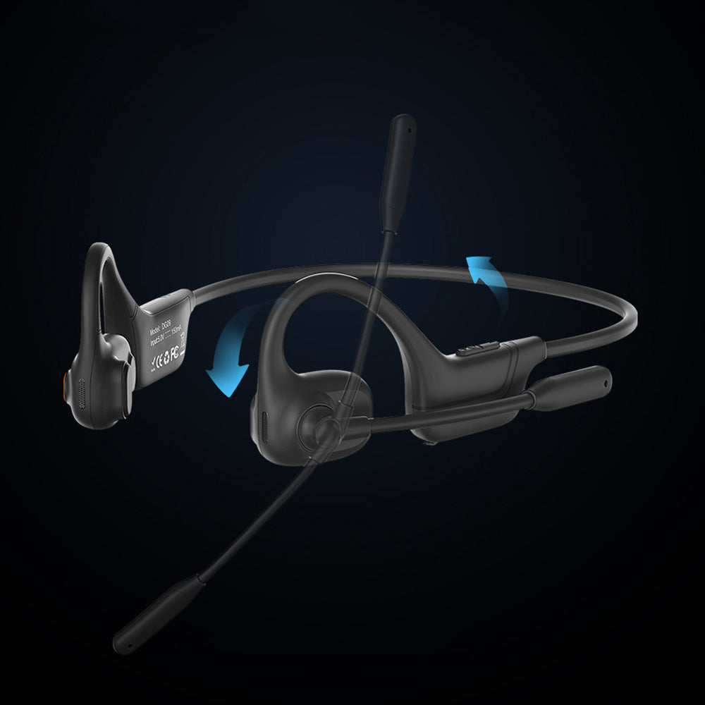 Open Ear Air Conduction Bluetooth Headphones with Noise Canceling Mic for Sports Office