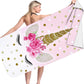 Unicorn Print Soft Microfiber Beach Towel