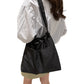 Nylon Crossbody Shoulder Tote Bag Large Capacity Drawstring Bucket Bag