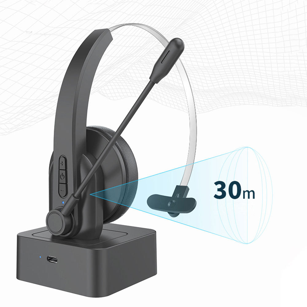 Bluetooth Headset with Microphone Wireless Business Headphones Mic