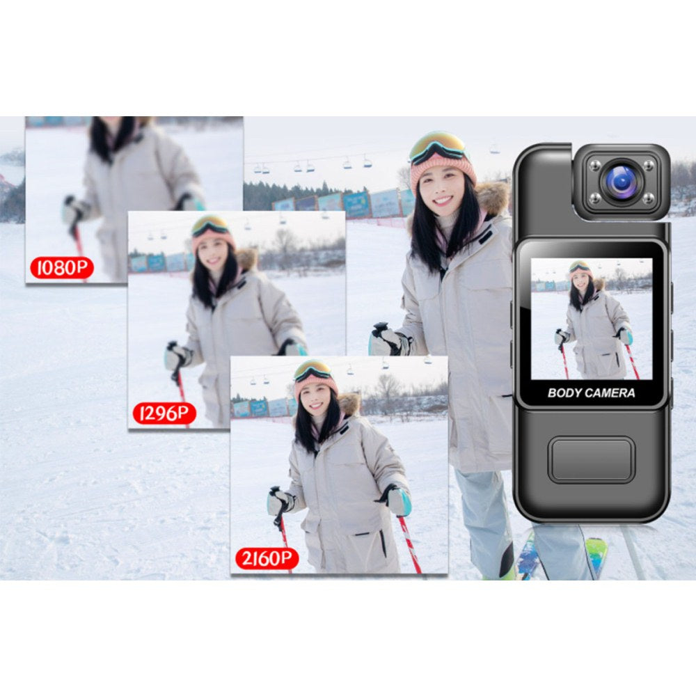Mini Body Cam with 180° Rotating Lens and and Video Recording and 32 GB Card