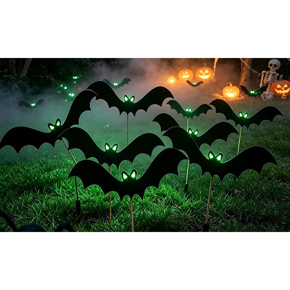 12PCS Halloween Bat Garden Stakes