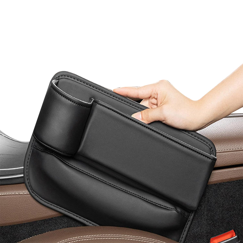 Car Leather Cup Holder Gap Bag Seat Gap Storage Box for Master Seat