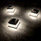 2Pcs 8LED 2 Modes Solar Powered Deck Fence Cap Lights for 4x4 5.5x5.5 Inch Posts