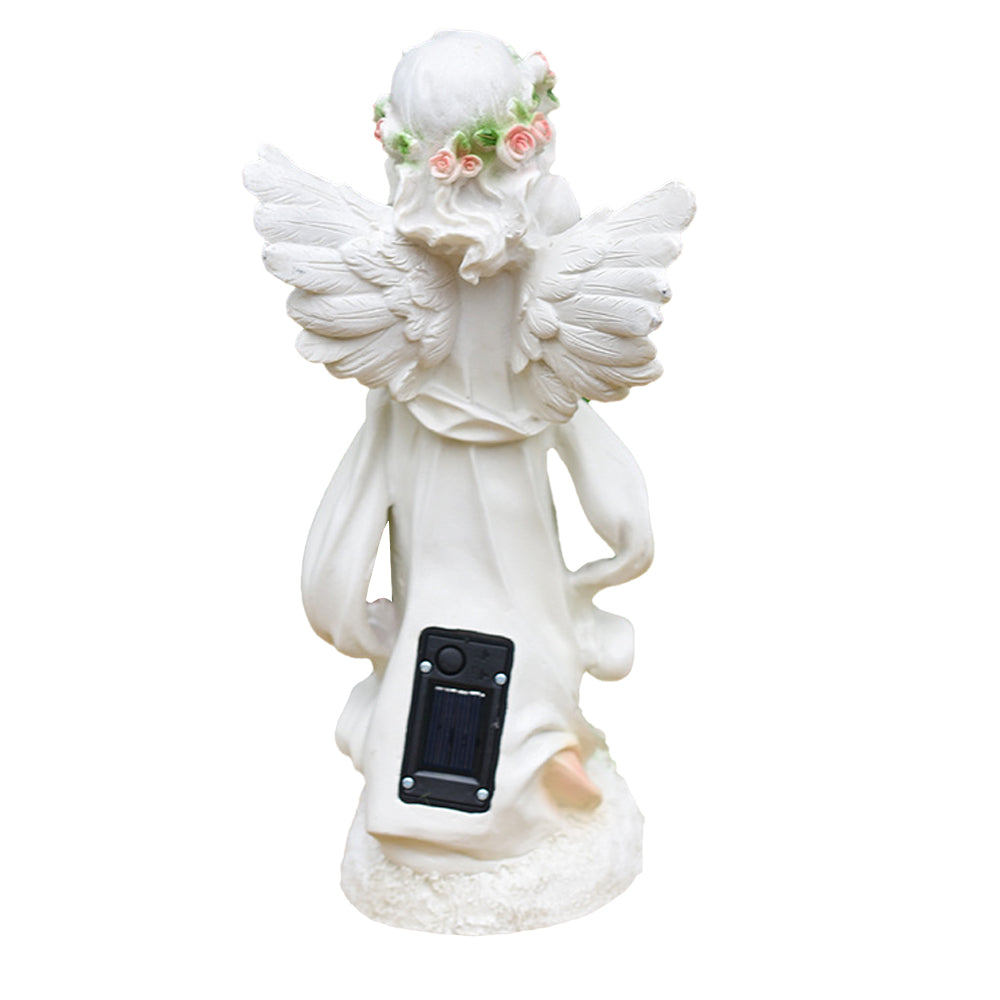 Solar Powered Angel Statue and Sculptures With LED Light