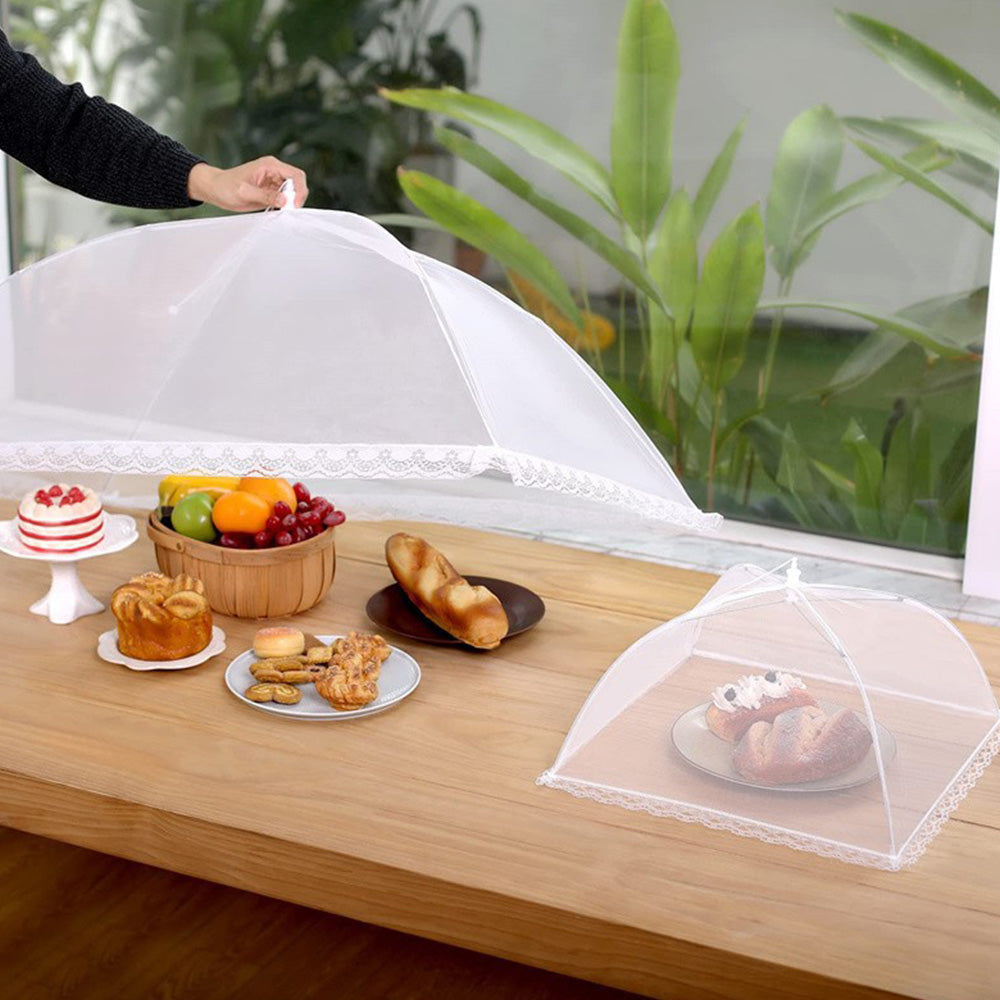 6 PCS Food Covers with Storage Bag Foldable Mesh Food Net for Home Outdoor Picnic