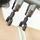 Dual Heads Massage Gun 6-Speed Deep Tissue Muscle Relax Massager with Extra 3 Pairs Replacement Heads