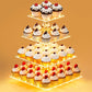4-Tier Acrylic Cupcake Stand Display Tower with String Light