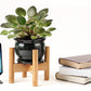 Adjustable Bamboo Plant Stand Holder Indoor for Stable Plant Display