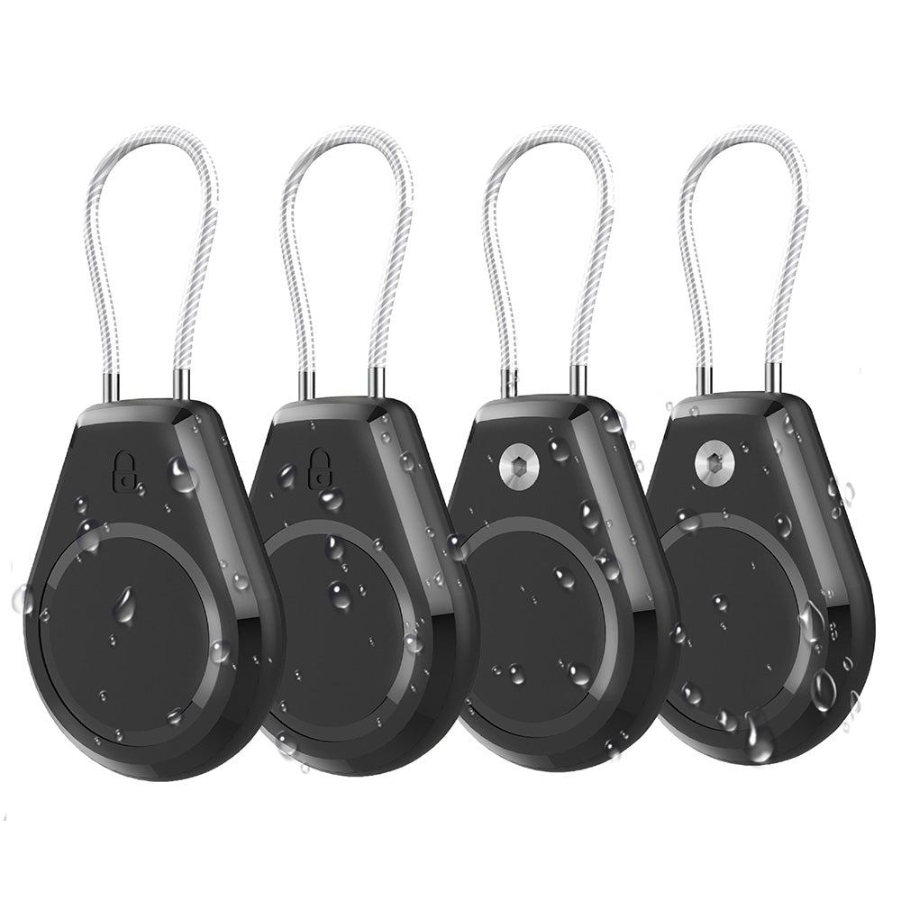 Lock Tracker Case with Steel Cable Hard Shell Protector for AirTag Keychain Luggage