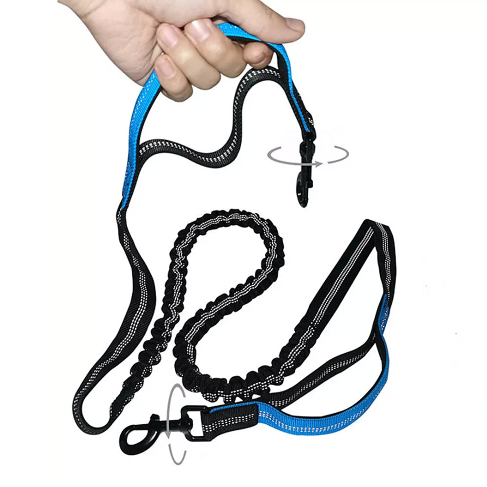 Hand Free Dog Leash With Zipper Pouch Dual Padded Handles Bungee for Jogging and Running Your pet